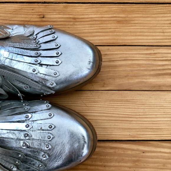 SHELLYS LONDON Silver Ankle Booties, size 7 - Picture 6 of 6